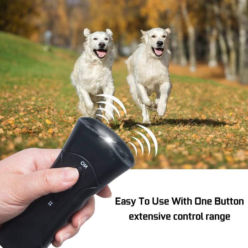 Three in One Pet Dog Driving Sound Stop Barking Training Equipment Led Battery Free Ultrasonic Anti Barking