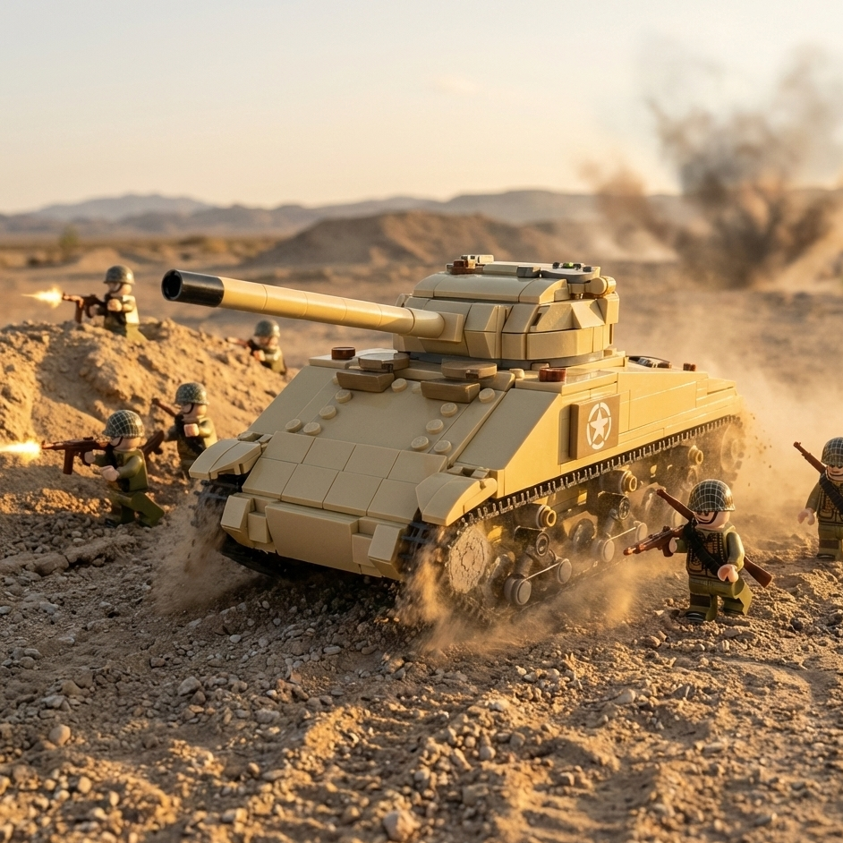 U.S. M4 Sherman Tank Desert Camo