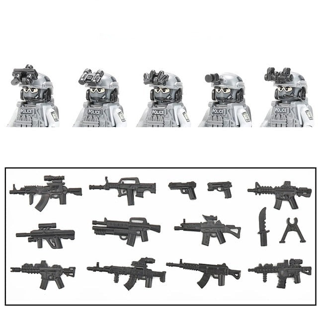 U.S. SWAT Team - Winter Camo (5 Figures)
