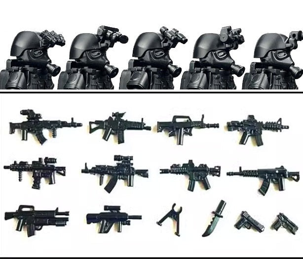 SWAT Chemical Defense Team (5 Figures)