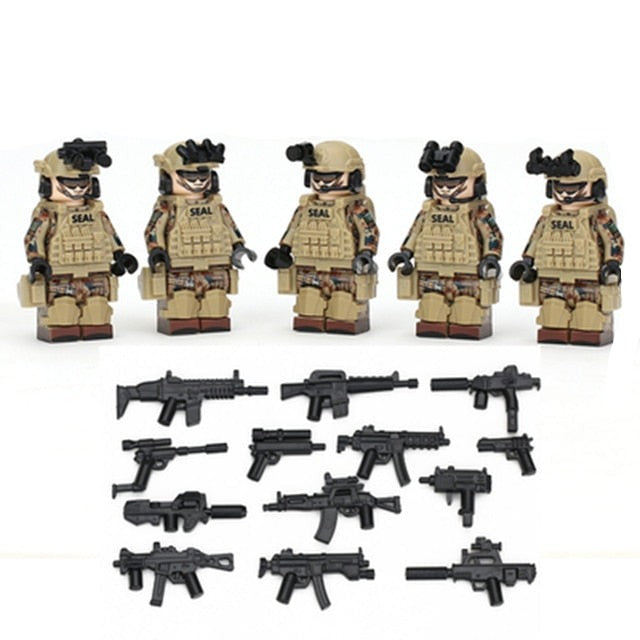 U.S. Navy Seals - Flecktarn Camo (5 Figures)