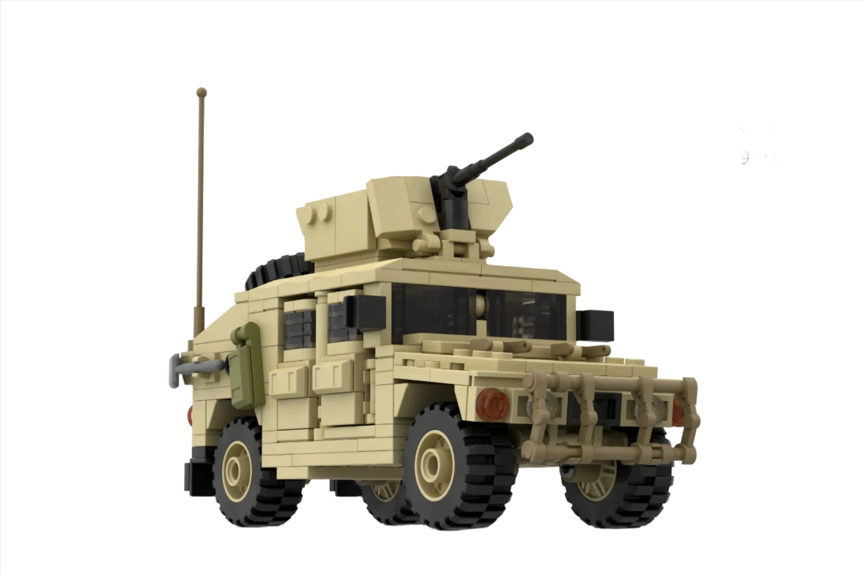 MOC Armored Hummered Car Building Blocks Assault Vehicle Model M1151 WW2 Military Weapons US Soldiers Figures Bricks Kids Toys