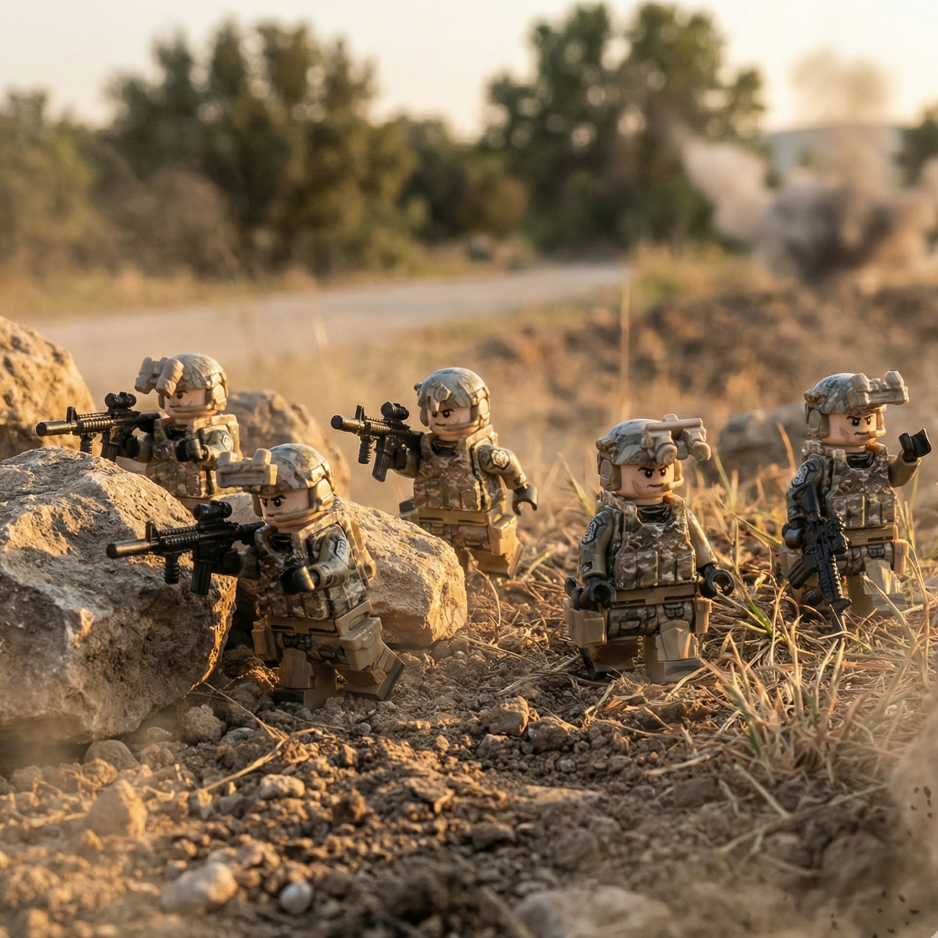 U.S. Army Rangers - Rural Camo (5 Figures)
