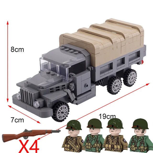 Military Armored Car Building Blocks Solider Figures Gifts Toys Weapons Guns Tank Medical Ambulance Fortress Off-Road Vehicle