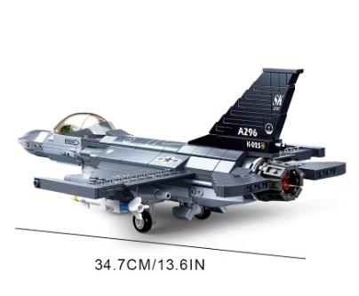 521pcs Military Series Fighter Plane Assembly Building Blocks Model Children's Educational Toys For Christmas Gifts