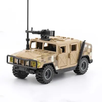 Military Armored Car Building Blocks Solider Figures Gifts Toys Weapons Guns Tank Medical Ambulance Fortress Off-Road Vehicle